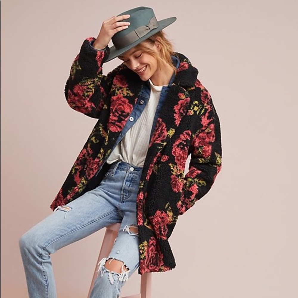 Winter Roses - If By Sea Coat from Anthropologie